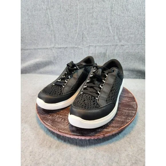 RYKA Astrid Black Mesh Athletic Sneakers With Holographic Heel Accent - Picture 6 of 11